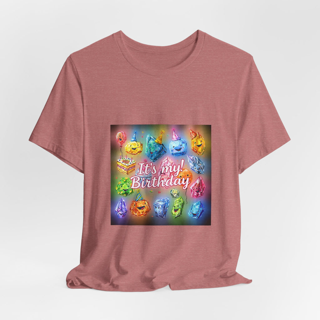 It's My Birthday Crystal Party T-Shirt | Earthy Reds & Browns