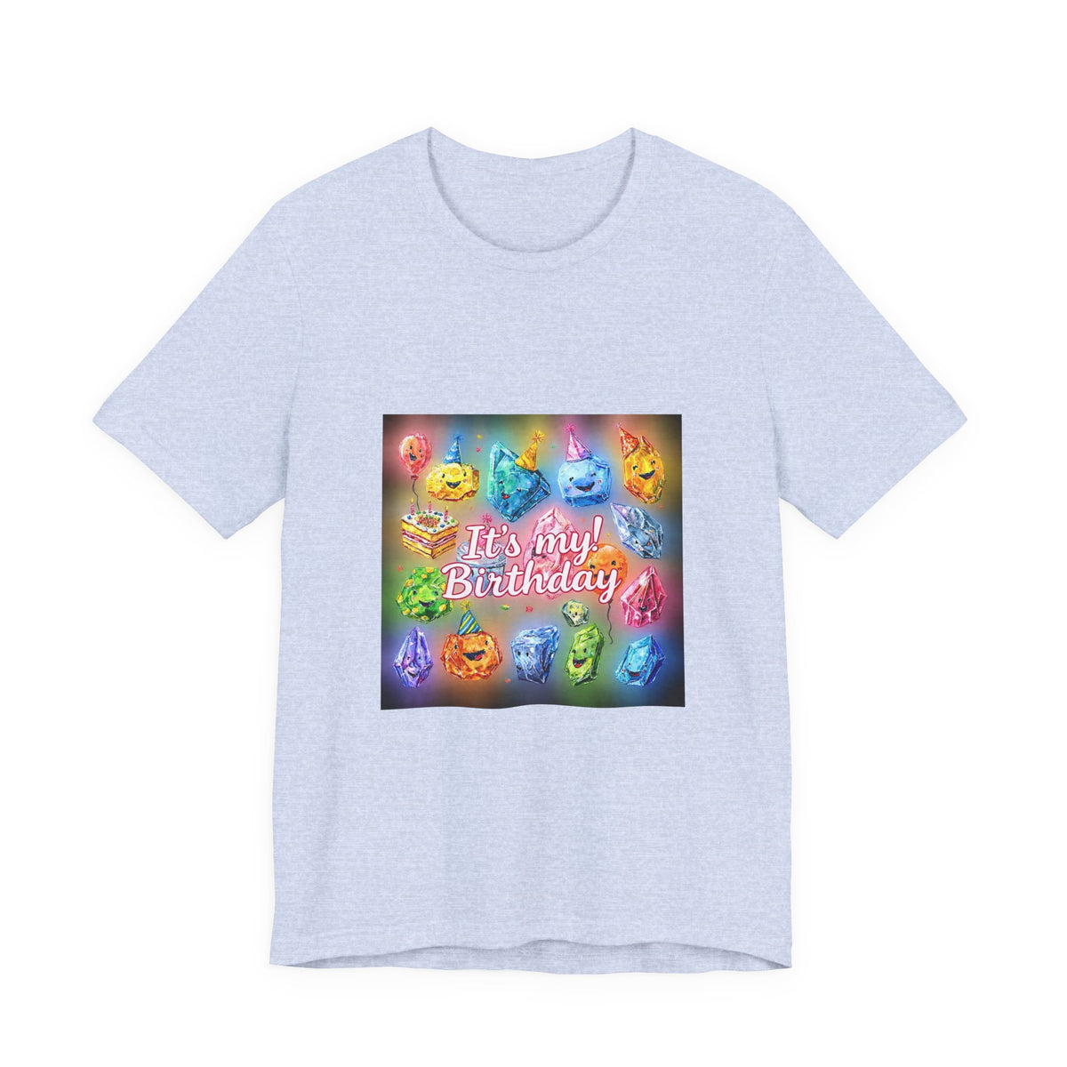 It's My Birthday Crystal Party T-Shirt | Soft Blues