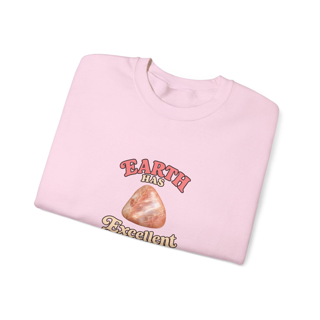 Earth Has Excellent Taste — Peach Moonstone Crewneck | Blues, Purples & Pinks