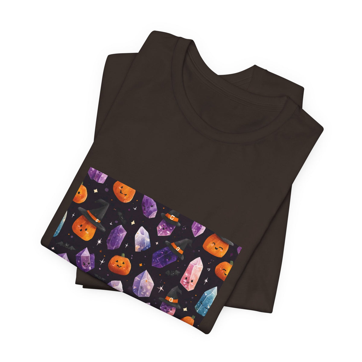 Halloween Crystal Party T-Shirt | Earthy Reds & Browns