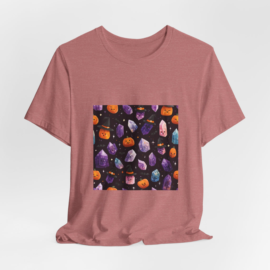Halloween Crystal Party T-Shirt | Earthy Reds & Browns