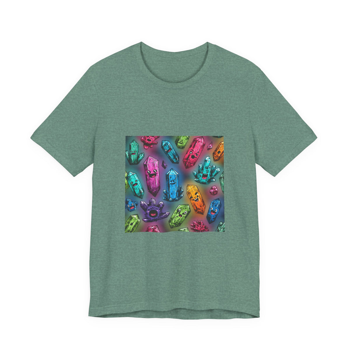 Colorful Crystal Characters T-Shirt | Forest & Ocean