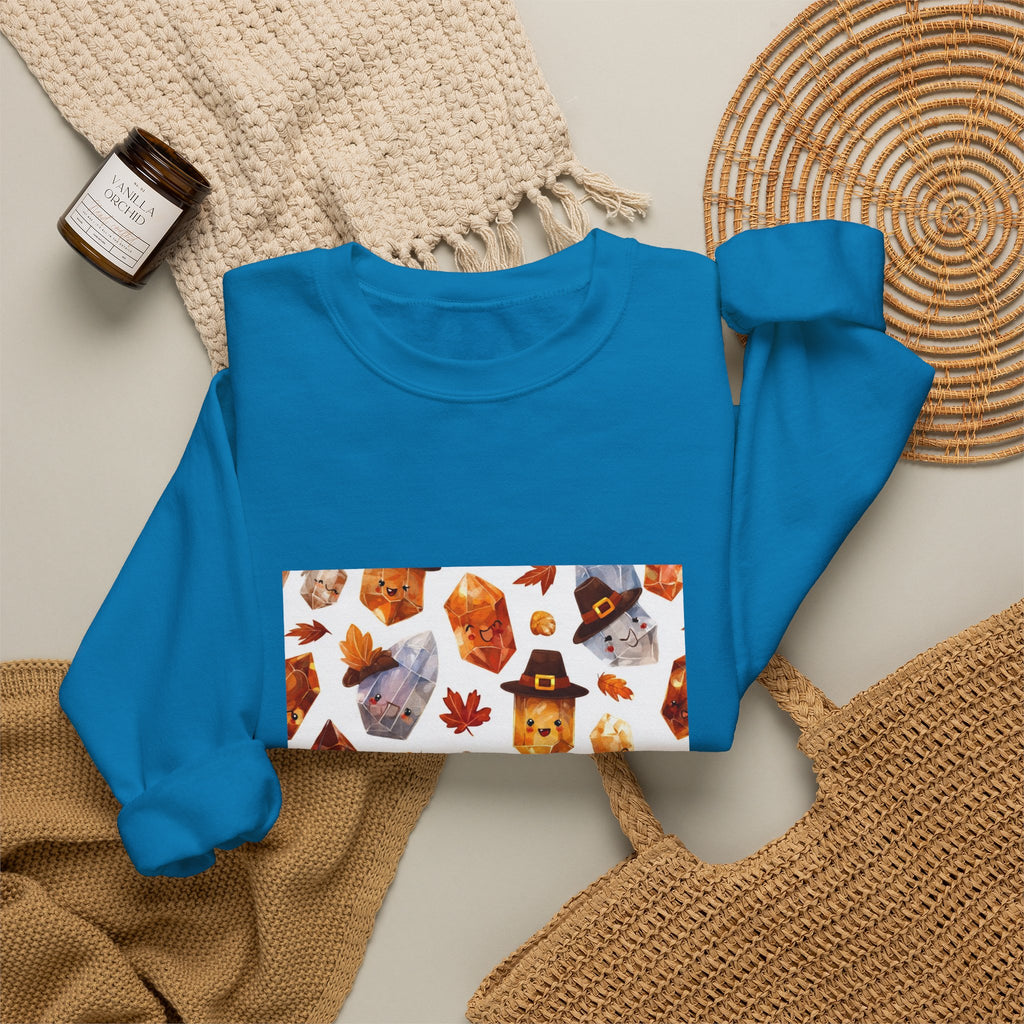 Thanksgiving Crystal Harvest Crewneck | Blues, Purples & Pinks