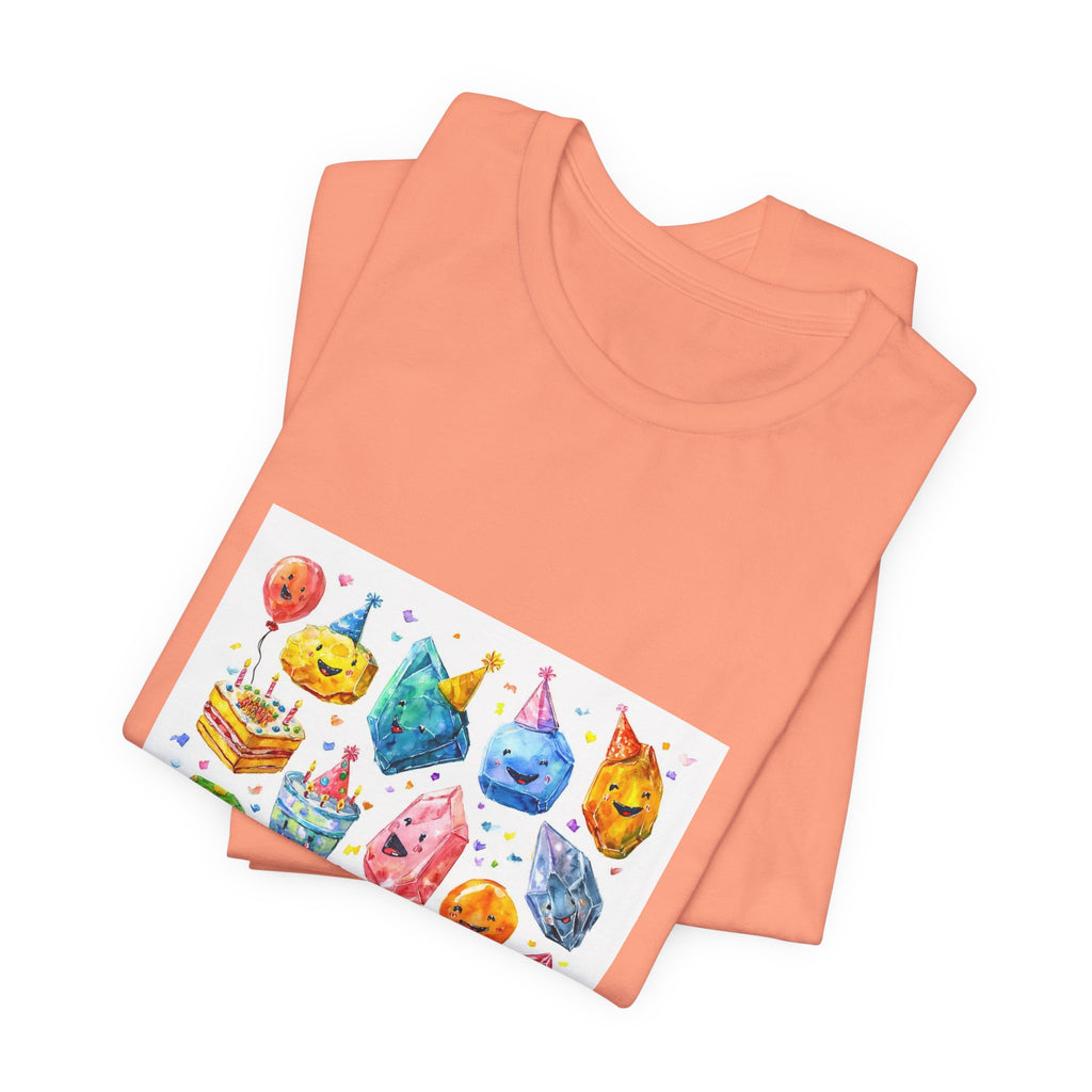 Crystal Birthday Party T-Shirt | Peach & Sunset