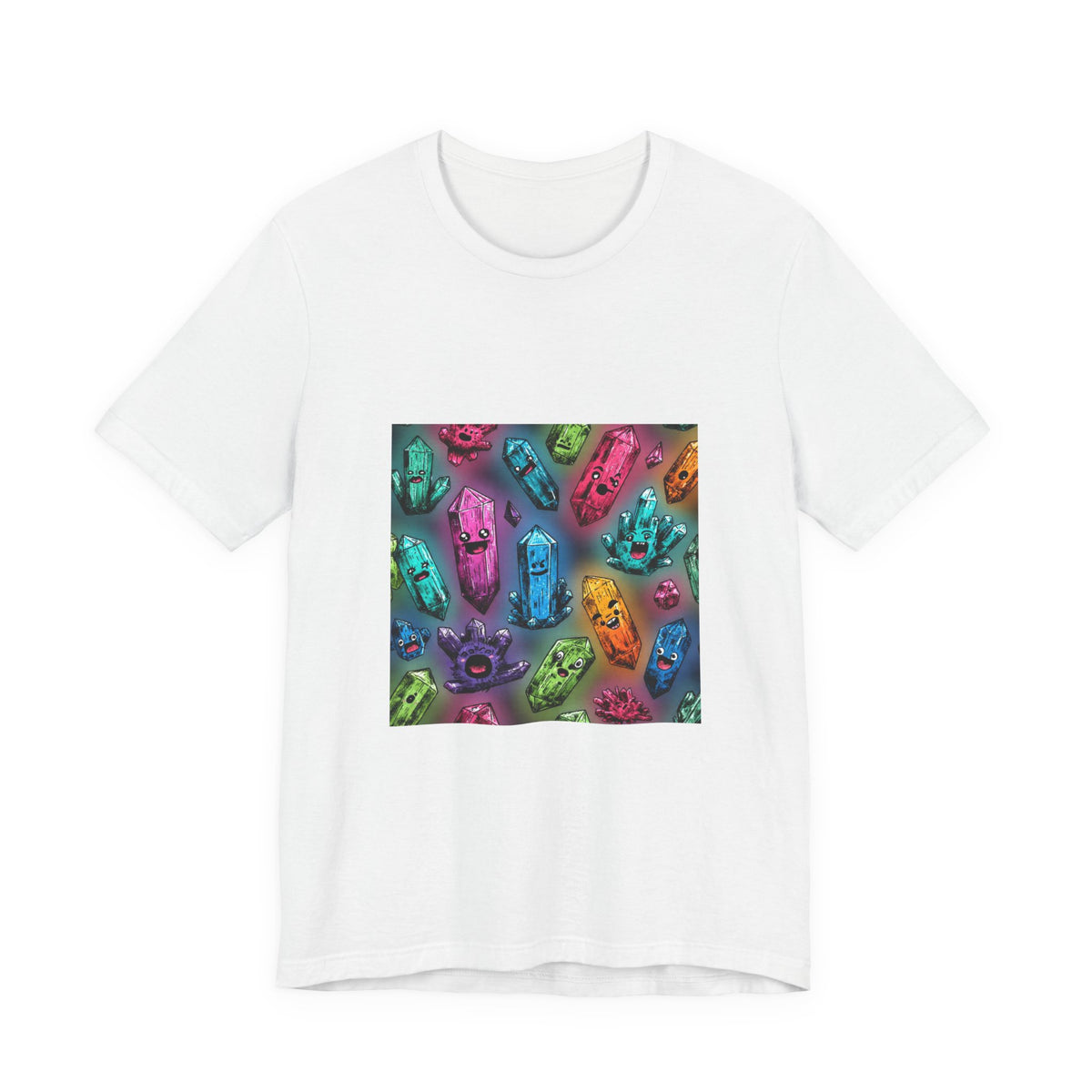 Colorful Crystal Characters T-Shirt | Light Neutrals