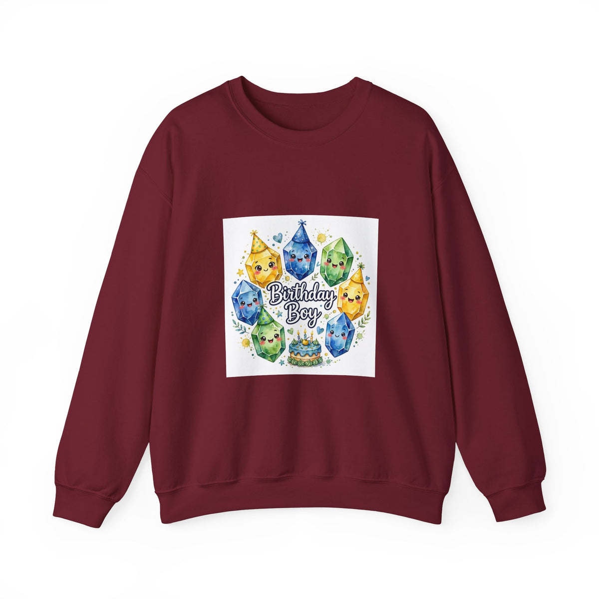 Birthday Boy Crystal Party Crewneck | Earth Tones & Brights