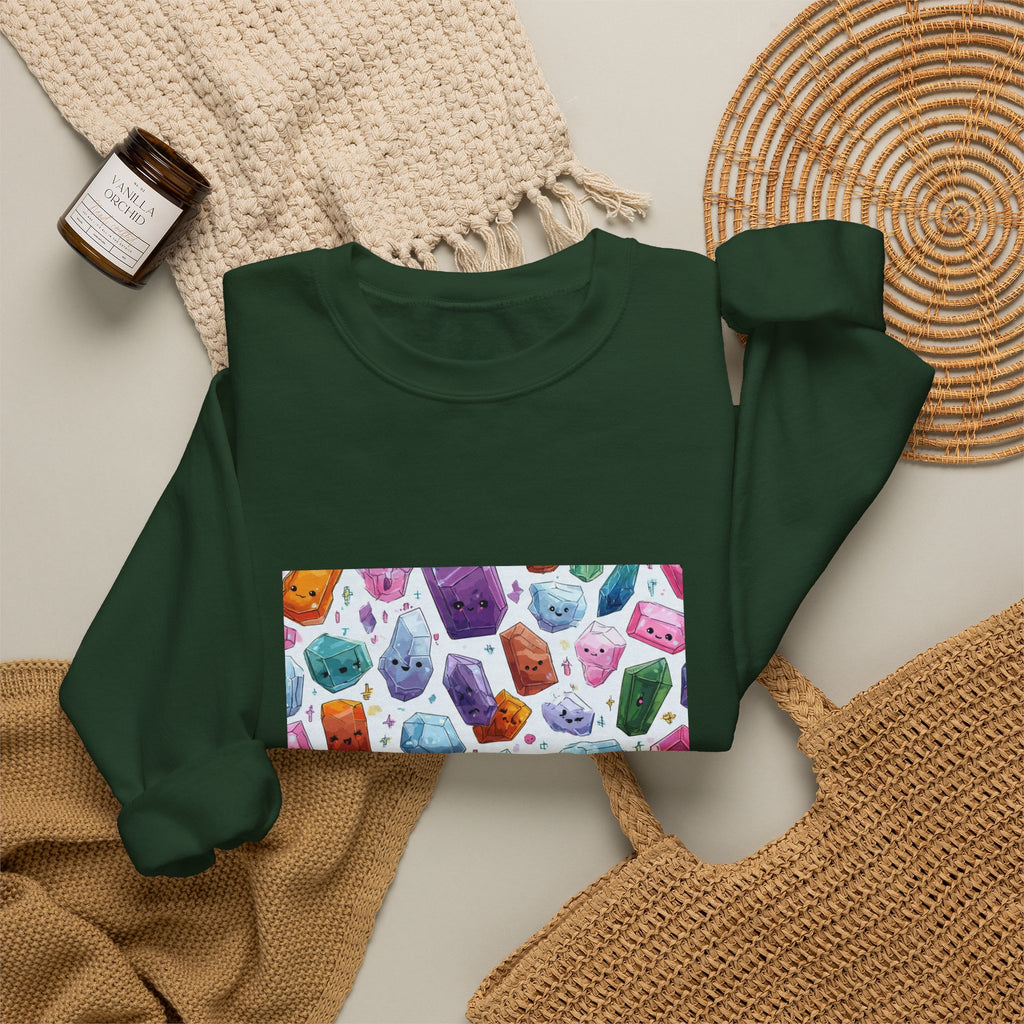 Pastel Crystal Friends Crewneck | Blues, Purples & Pinks