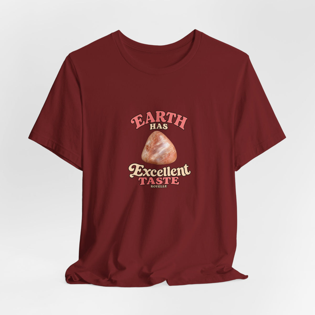 Earth Has Excellent Taste — Peach Moonstone Tee | Earthy Reds & Browns