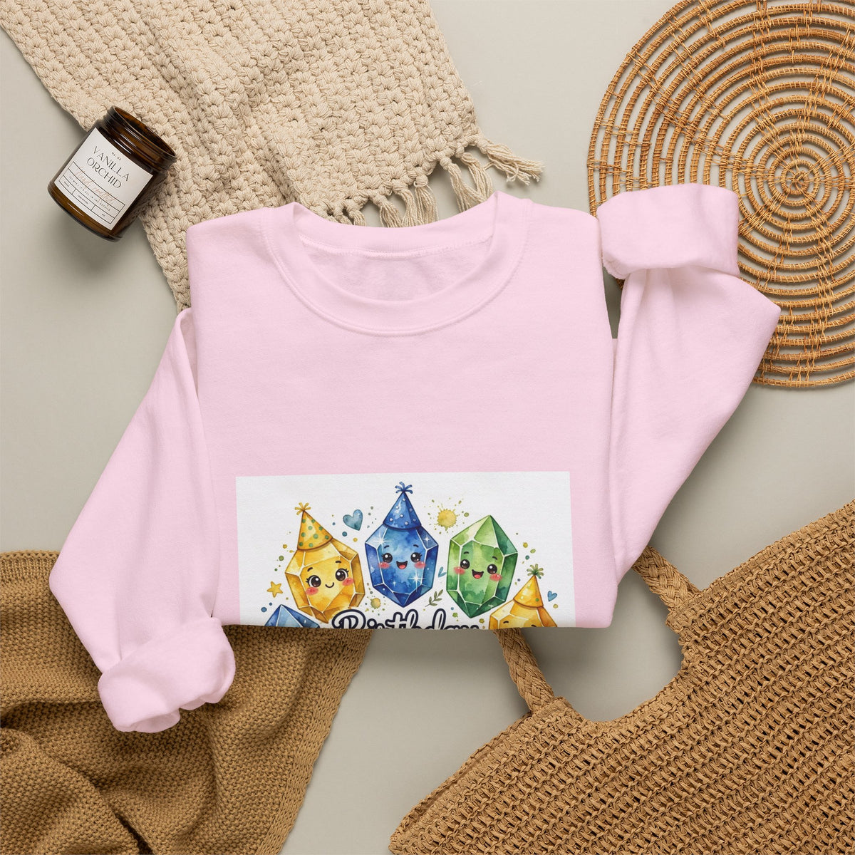 Birthday Boy Crystal Party Crewneck | Blues, Purples & Pinks