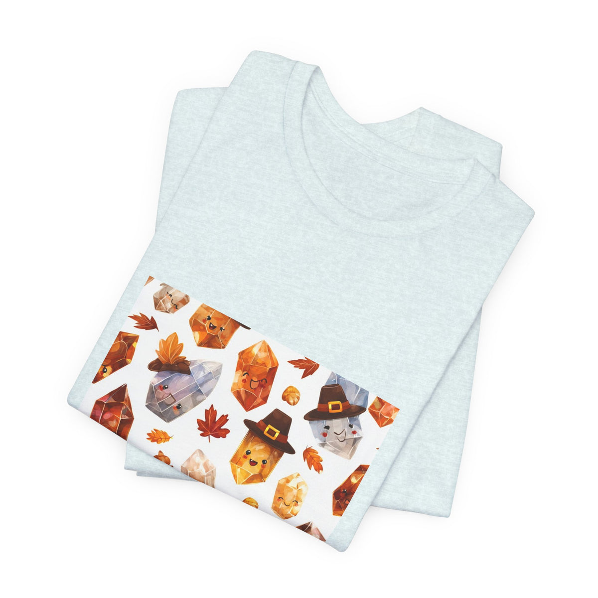 Thanksgiving Crystal Harvest T-Shirt | Soft Blues