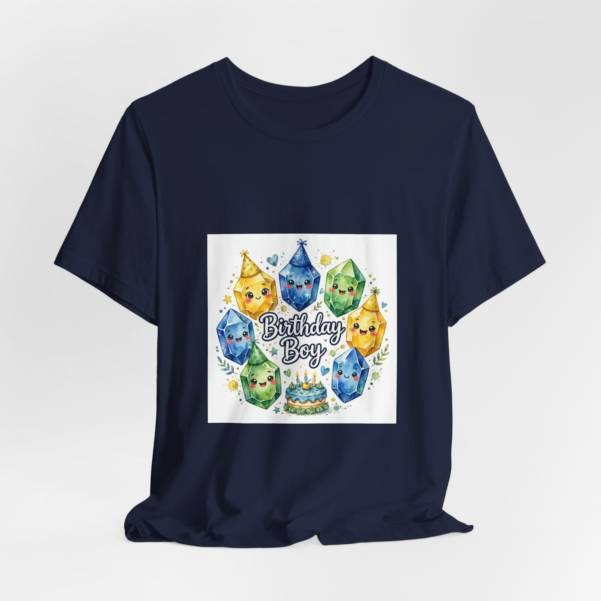 Birthday Boy Crystal Party T-Shirt | Royal, Navy & Purple