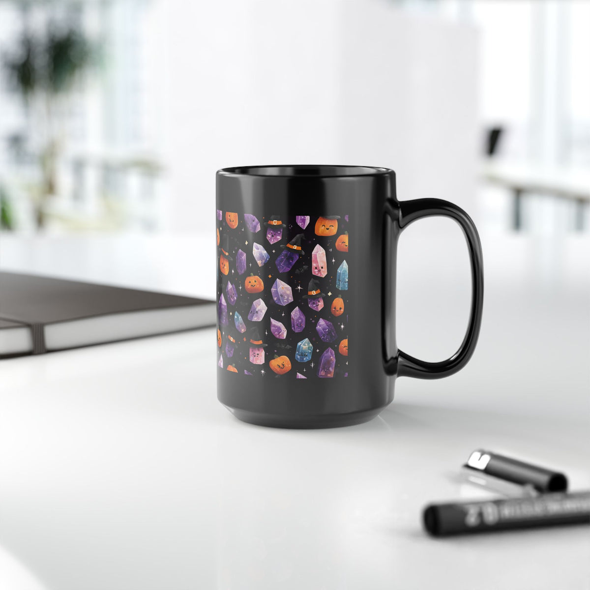 Halloween Crystal Party Black Mug