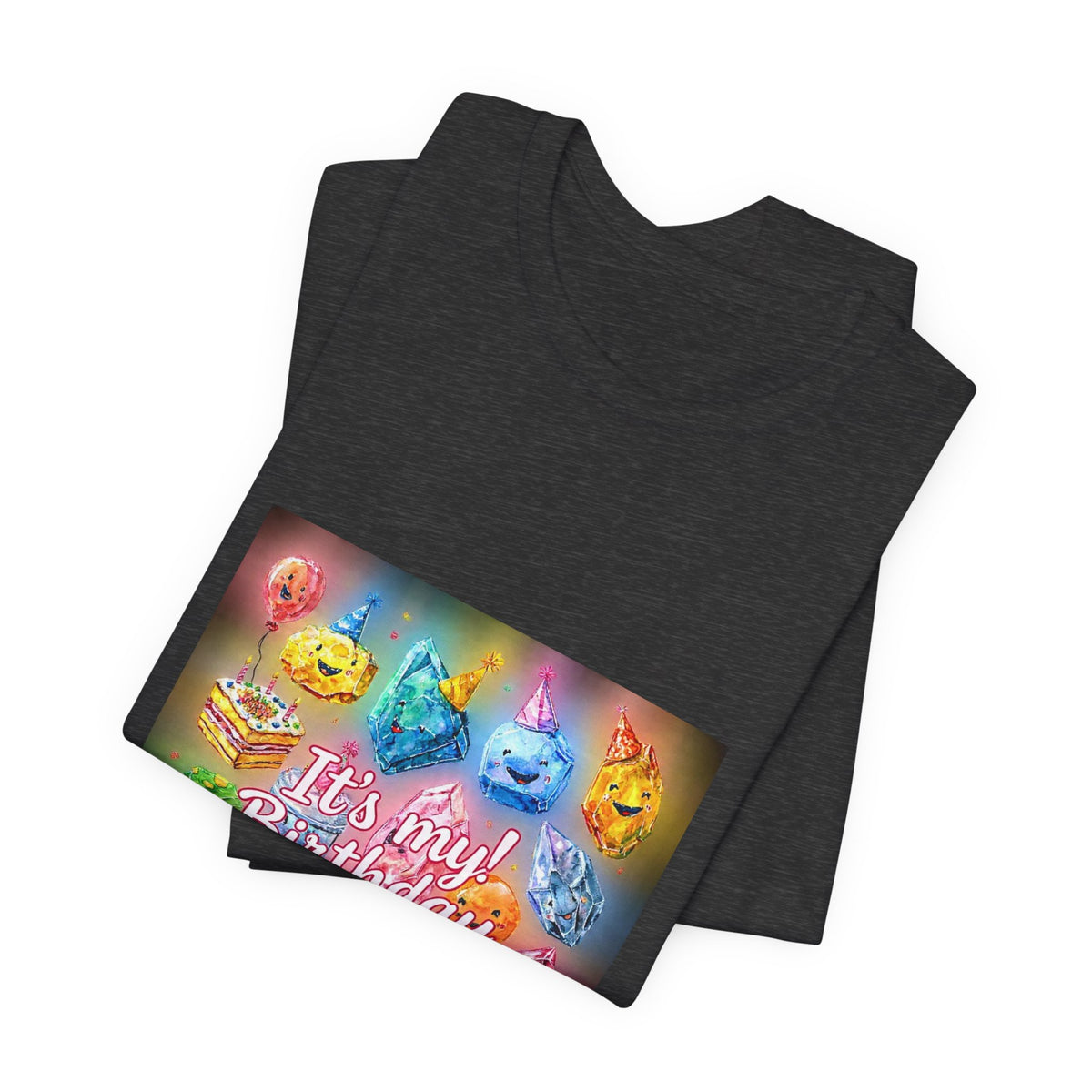 It's My Birthday Crystal Party T-Shirt | Dark Neutrals & Reds