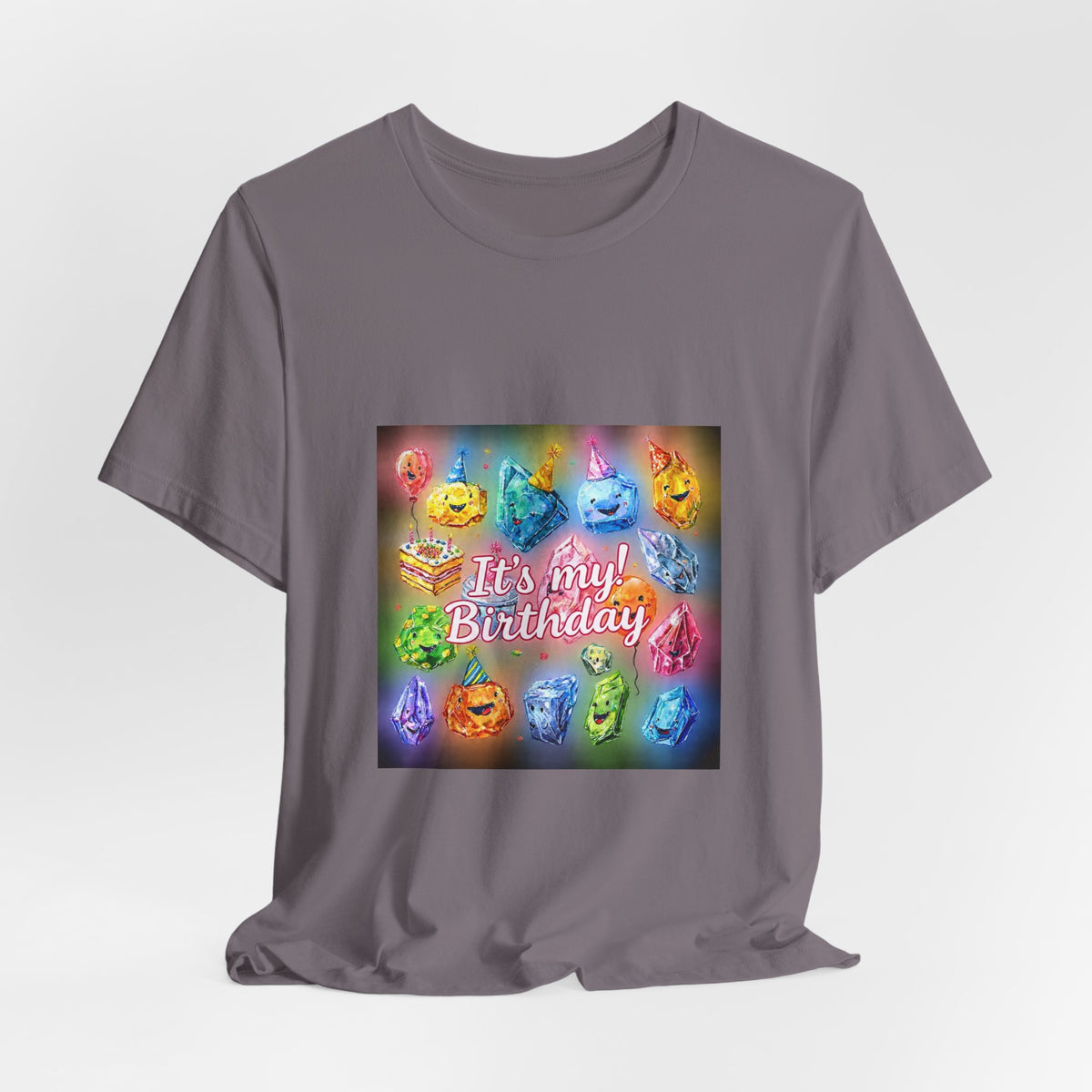 It's My Birthday Crystal Party T-Shirt | Light Neutrals