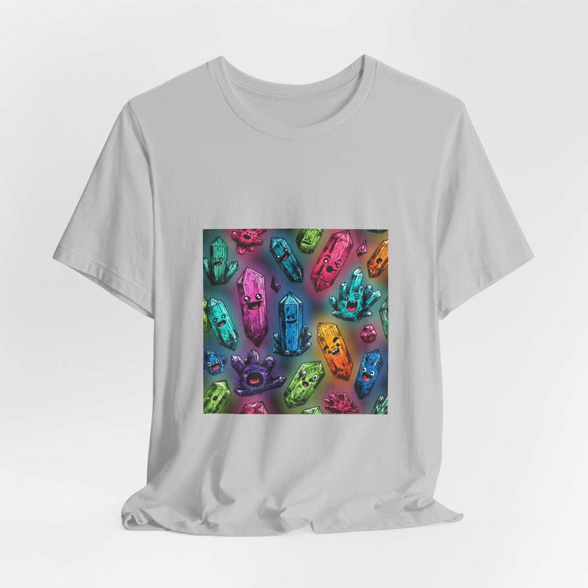 Colorful Crystal Characters T-Shirt | Light Neutrals
