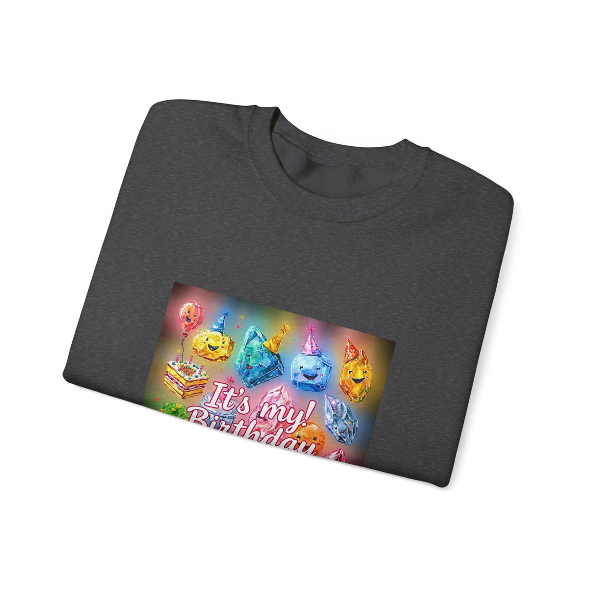 It's My Birthday Crystal Party Crewneck | Neutrals & Reds