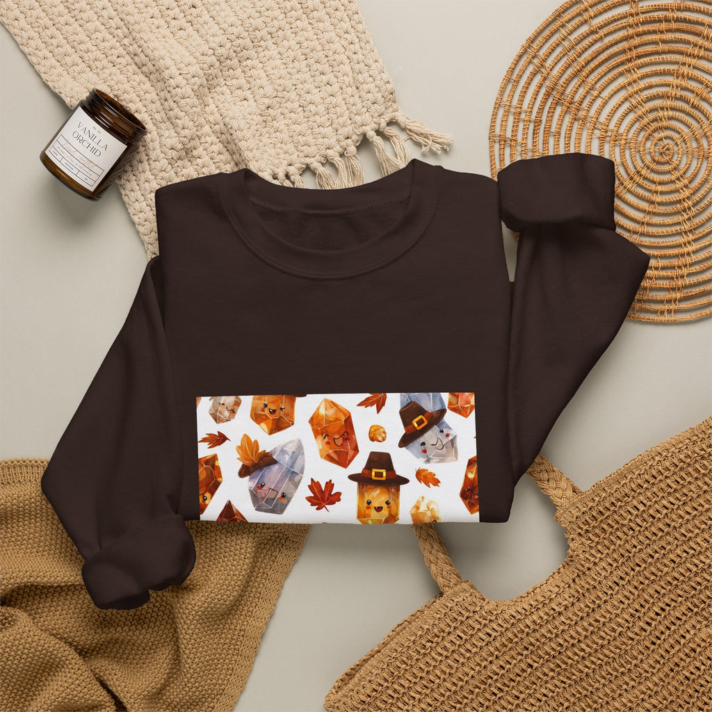 Thanksgiving Crystal Harvest Crewneck | Earth Tones & Brights