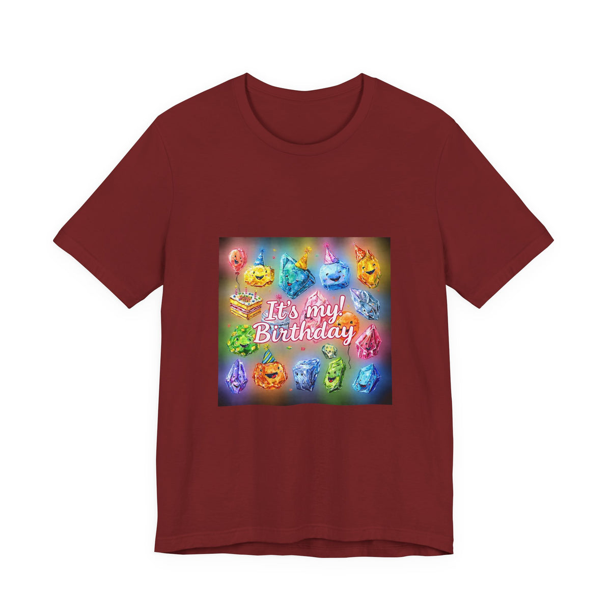 It's My Birthday Crystal Party T-Shirt | Earthy Reds & Browns