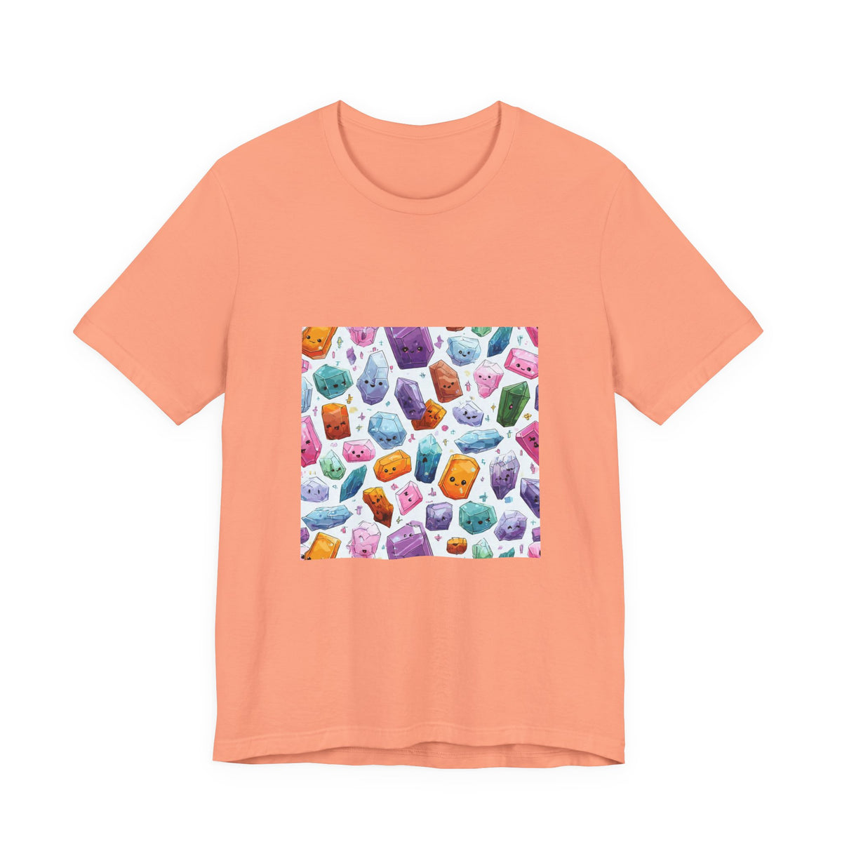 Pastel Crystal Friends T-Shirt | Peach & Sunset