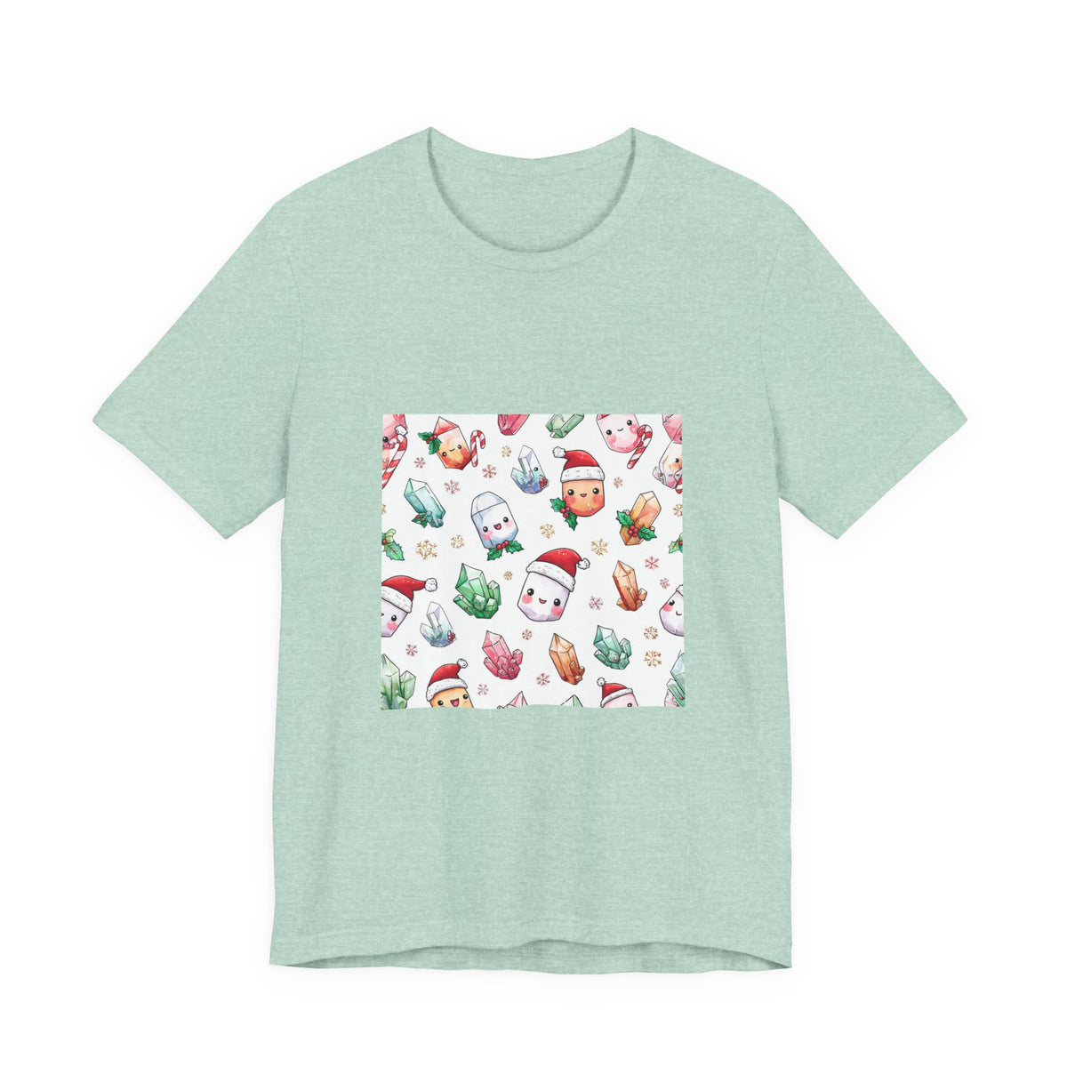 Pastel Christmas Crystal Friends T-Shirt | Golds, Mints & Teal