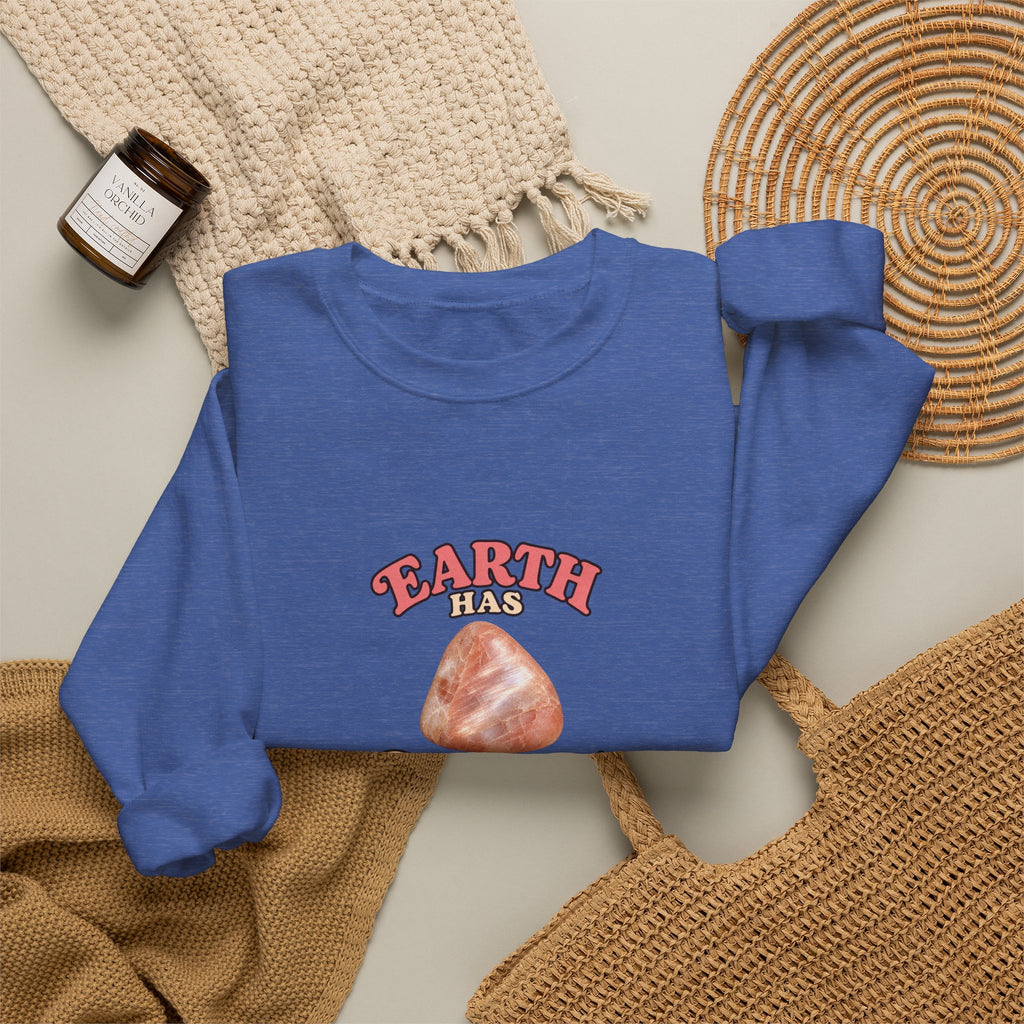 Earth Has Excellent Taste — Peach Moonstone Crewneck | Blues, Purples & Pinks