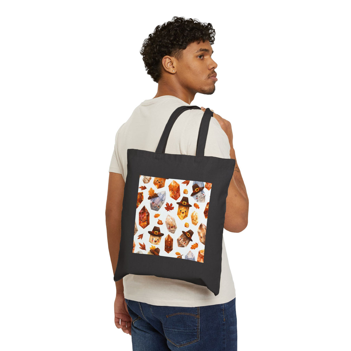Thanksgiving Crystal Harvest Canvas Tote