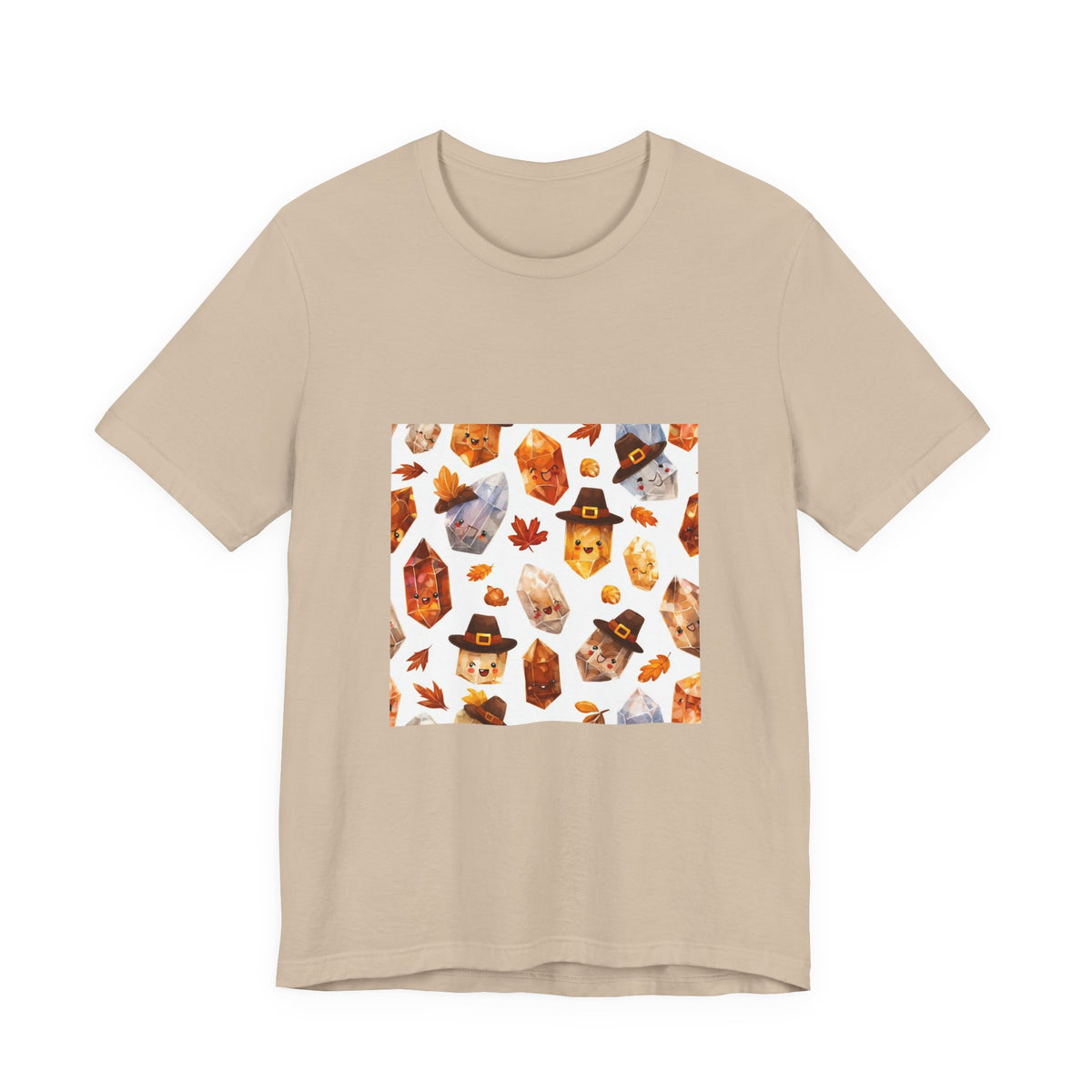 Thanksgiving Crystal Harvest T-Shirt | Sandy Neutrals & Oranges