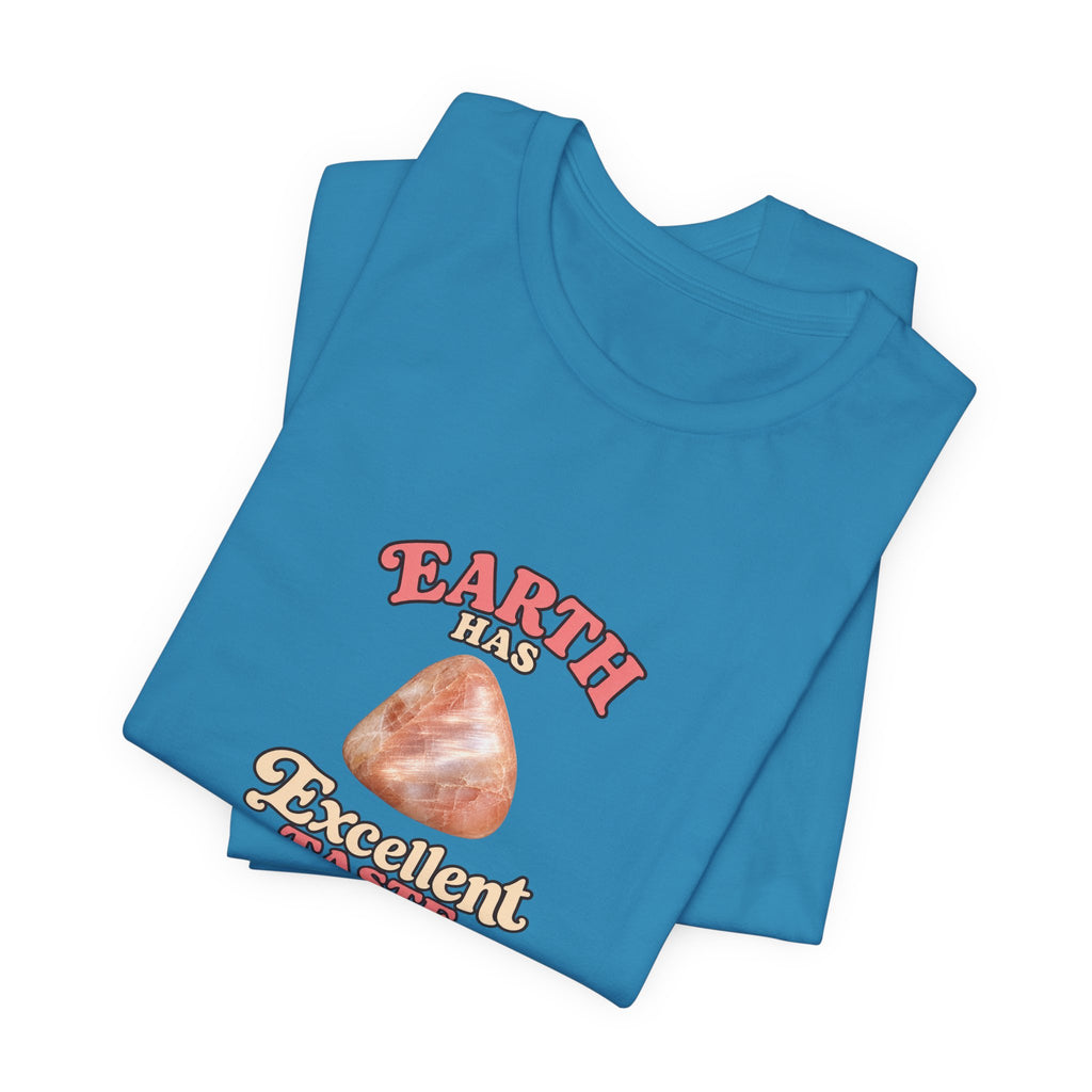 Earth Has Excellent Taste — Peach Moonstone Tee | Forest & Ocean
