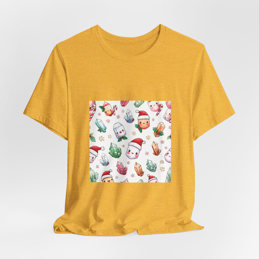 Pastel Christmas Crystal Friends T-Shirt | Golds, Mints & Teal