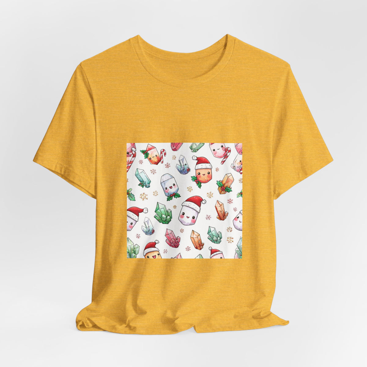 Pastel Christmas Crystal Friends T-Shirt | Golds, Mints & Teal