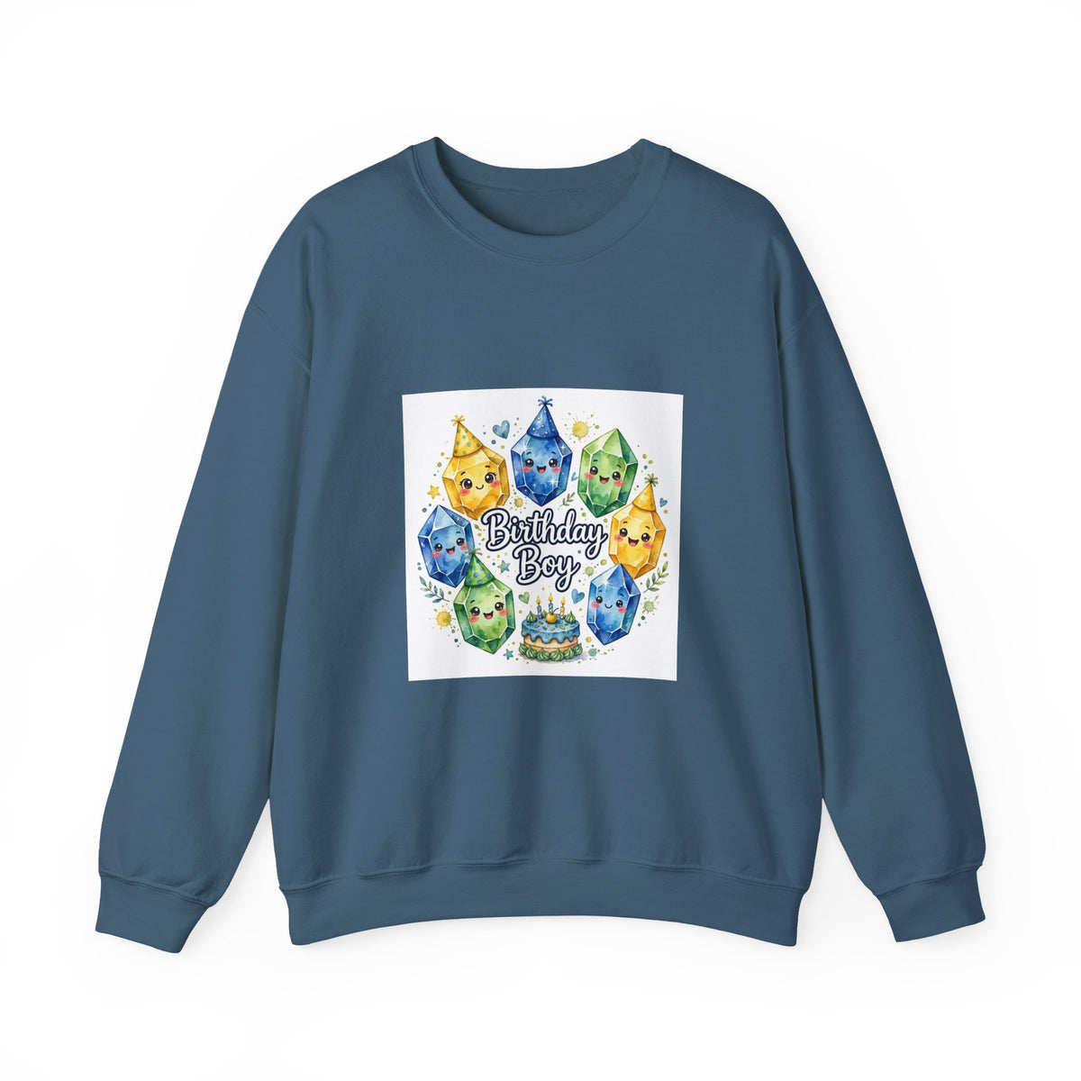 Birthday Boy Crystal Party Crewneck | Blues, Purples & Pinks