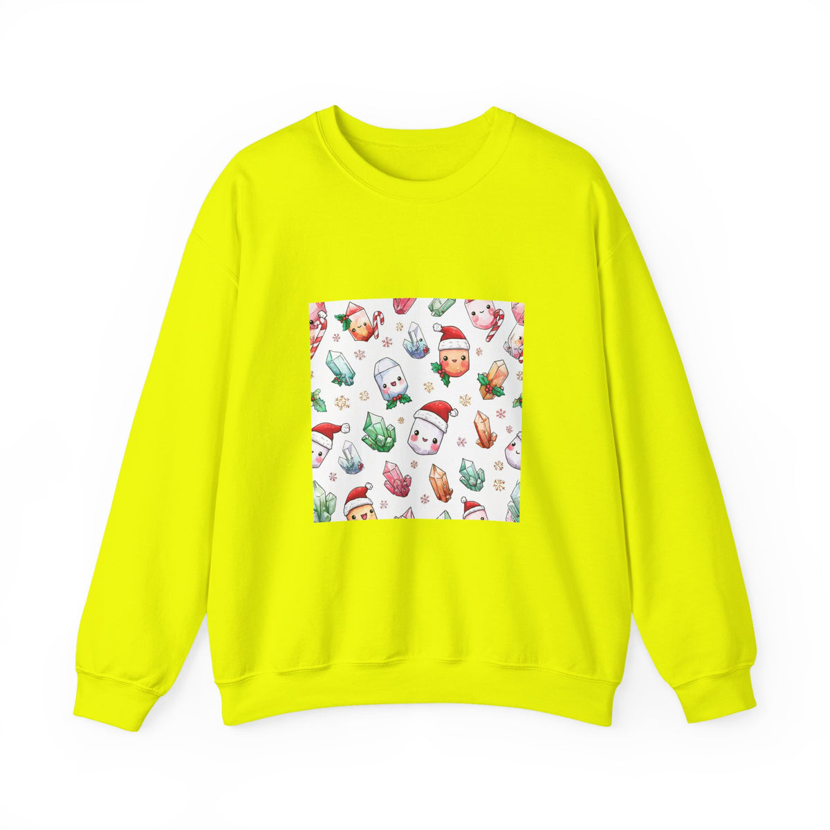 Pastel Christmas Crystal Friends Crewneck | Earth Tones & Brights