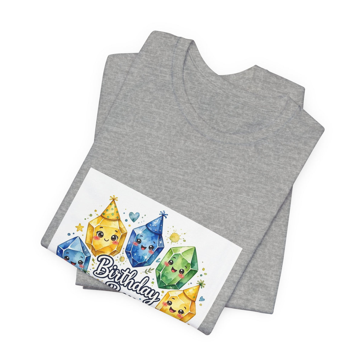 Birthday Boy Crystal Party T-Shirt | Light Neutrals