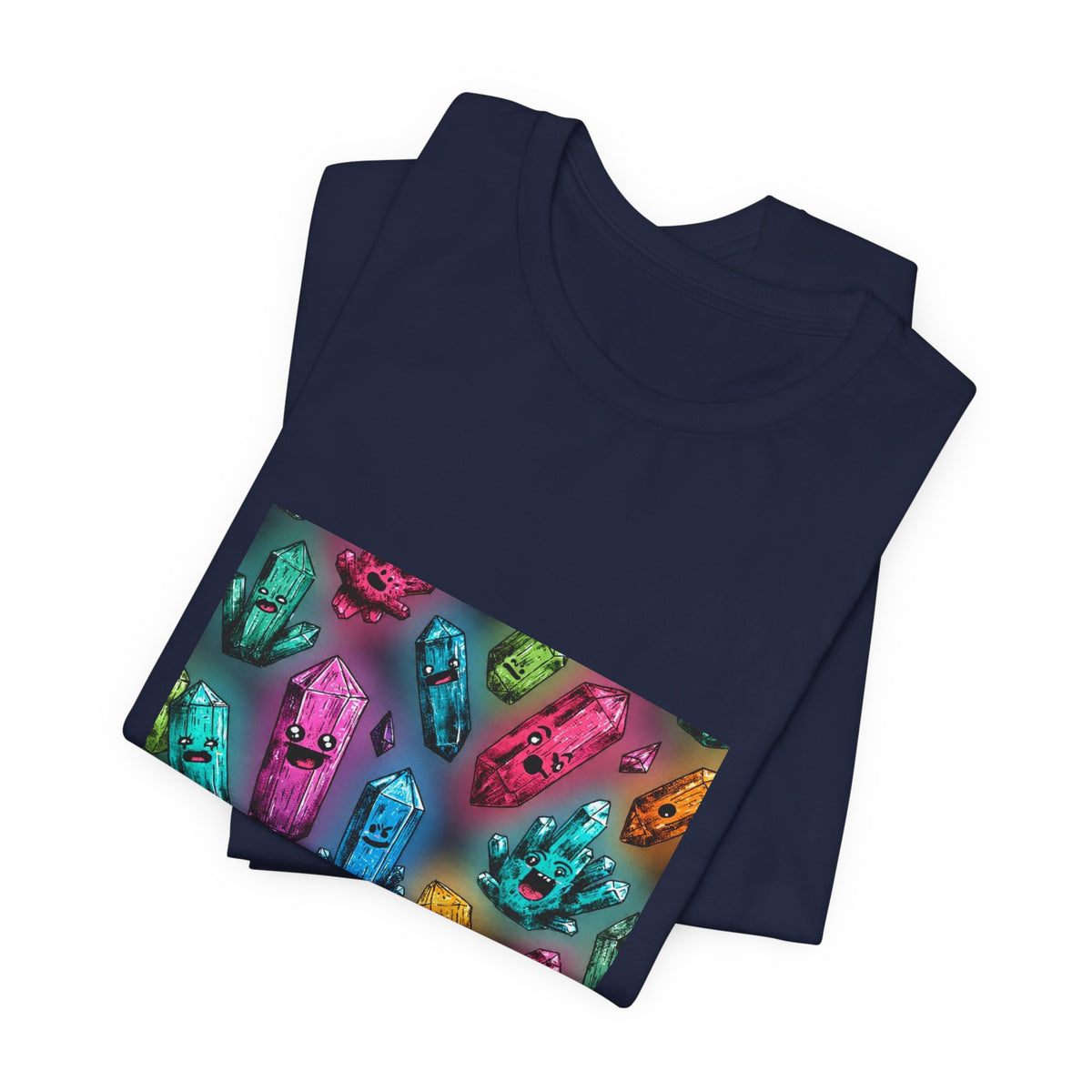 Colorful Crystal Characters T-Shirt | Royal, Navy & Purple