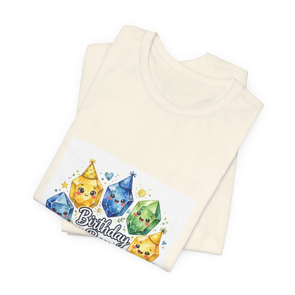 Birthday Boy Crystal Party T-Shirt | Sandy Neutrals & Oranges