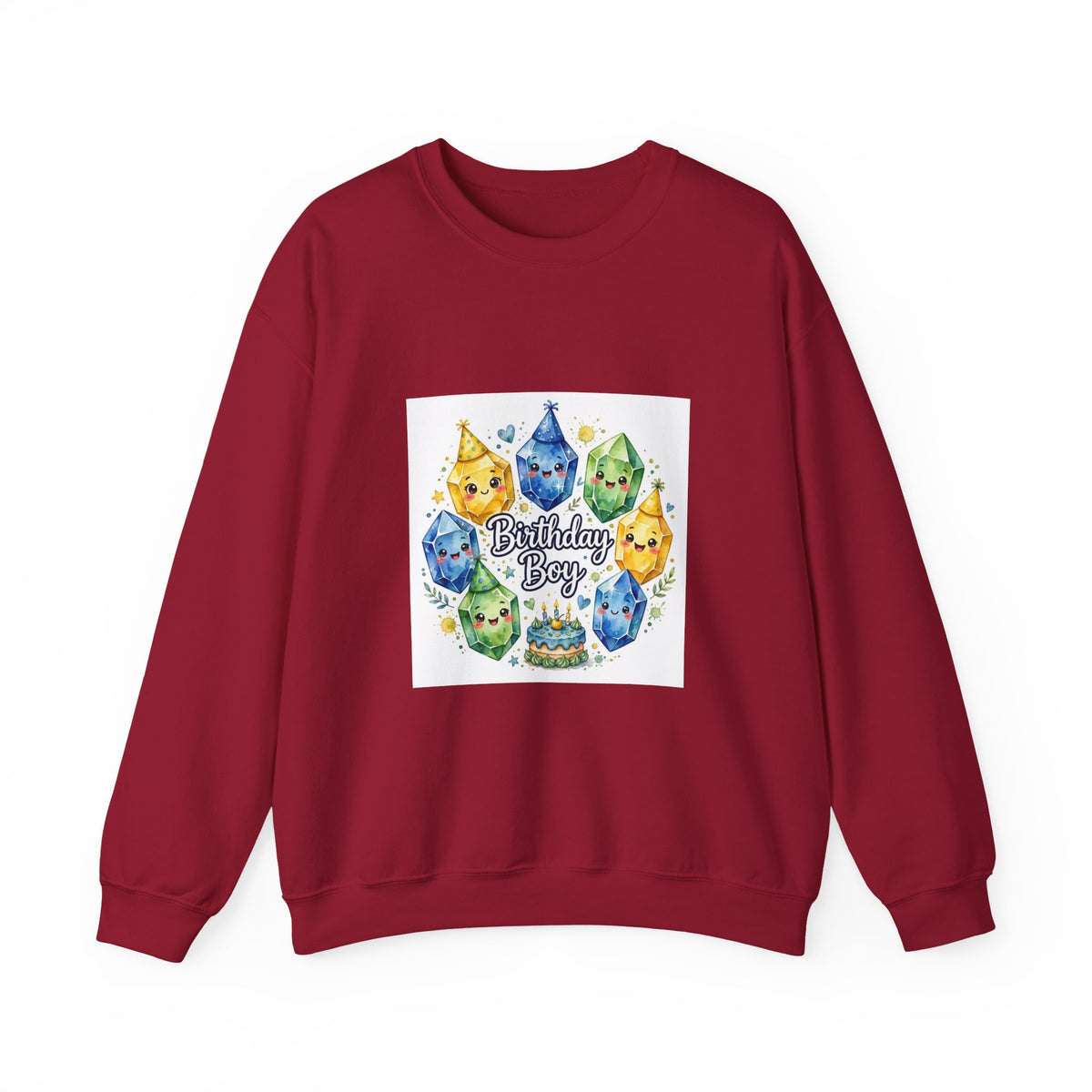Birthday Boy Crystal Party Crewneck | Earth Tones & Brights