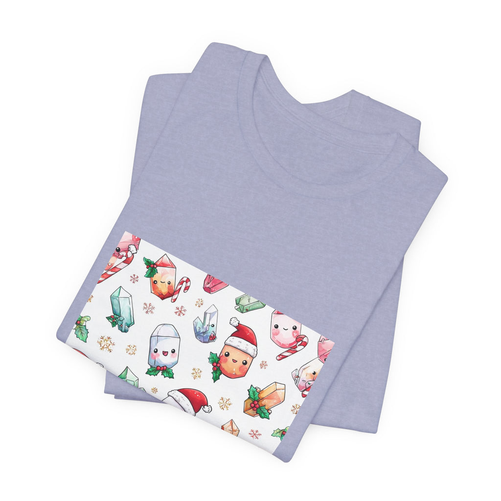 Pastel Christmas Crystal Friends T-Shirt | Soft Blues