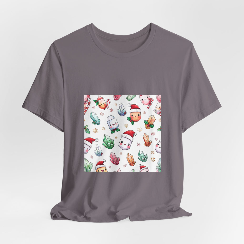 Pastel Christmas Crystal Friends T-Shirt | Light Neutrals
