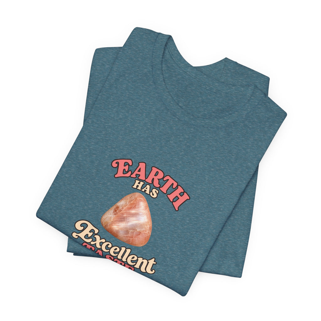 Earth Has Excellent Taste — Peach Moonstone Tee | Forest & Ocean
