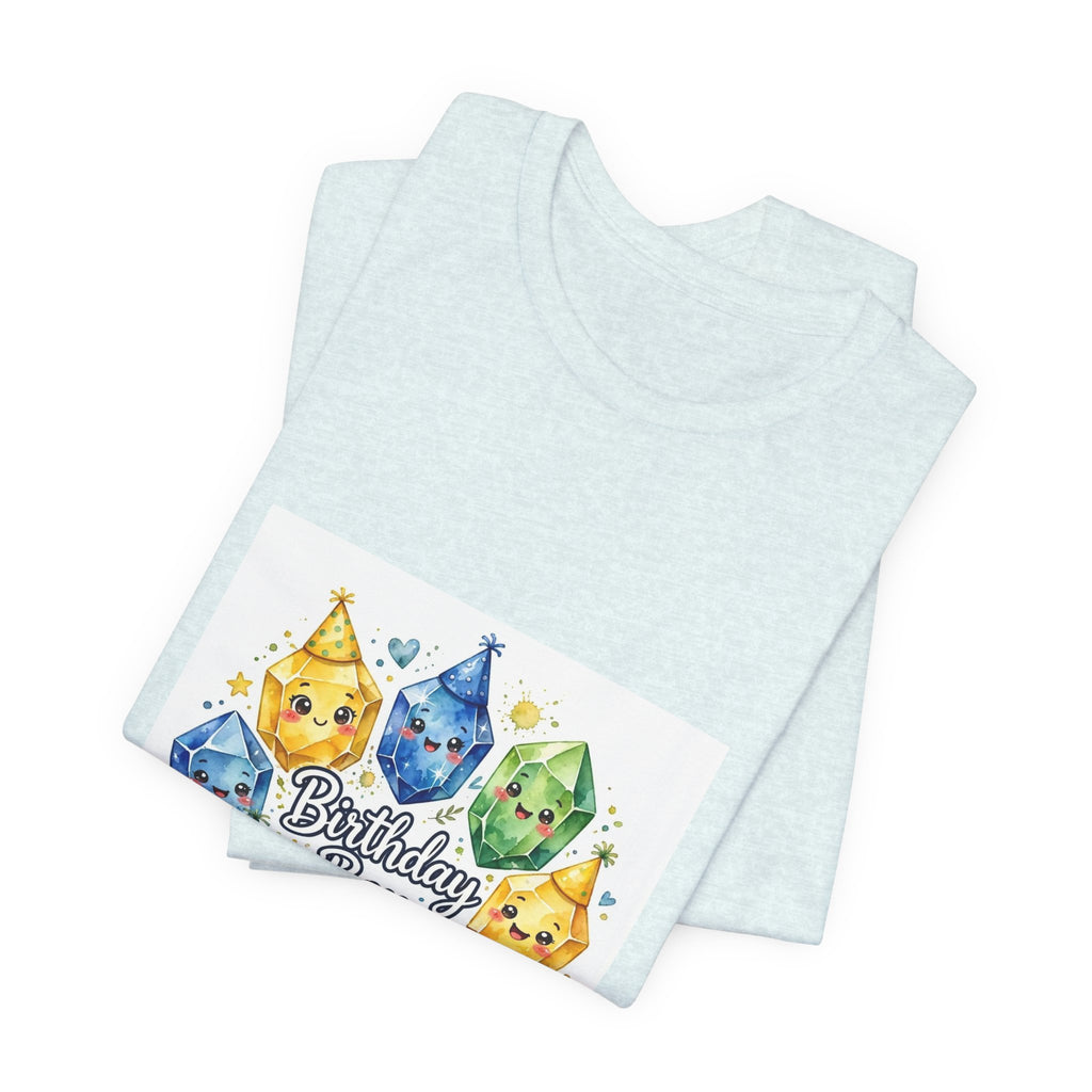 Birthday Boy Crystal Party T-Shirt | Soft Blues