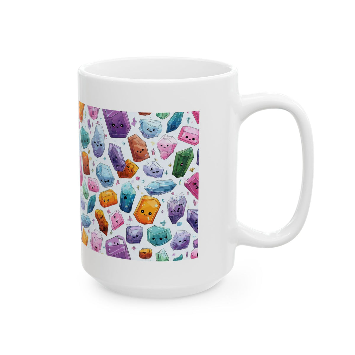 Pastel Crystal Friends White Mug