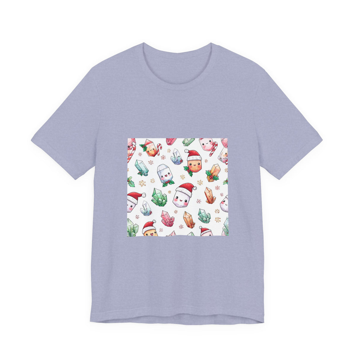 Pastel Christmas Crystal Friends T-Shirt | Soft Blues