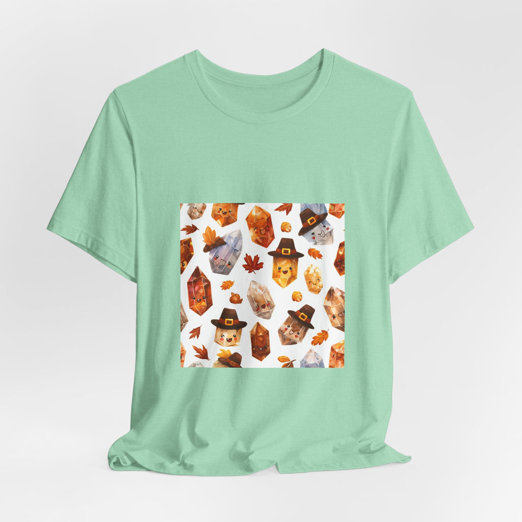 Thanksgiving Crystal Harvest T-Shirt | Golds, Mints & Teal
