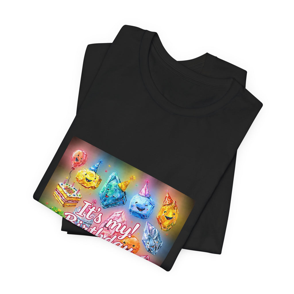 It's My Birthday Crystal Party T-Shirt | Dark Neutrals & Reds
