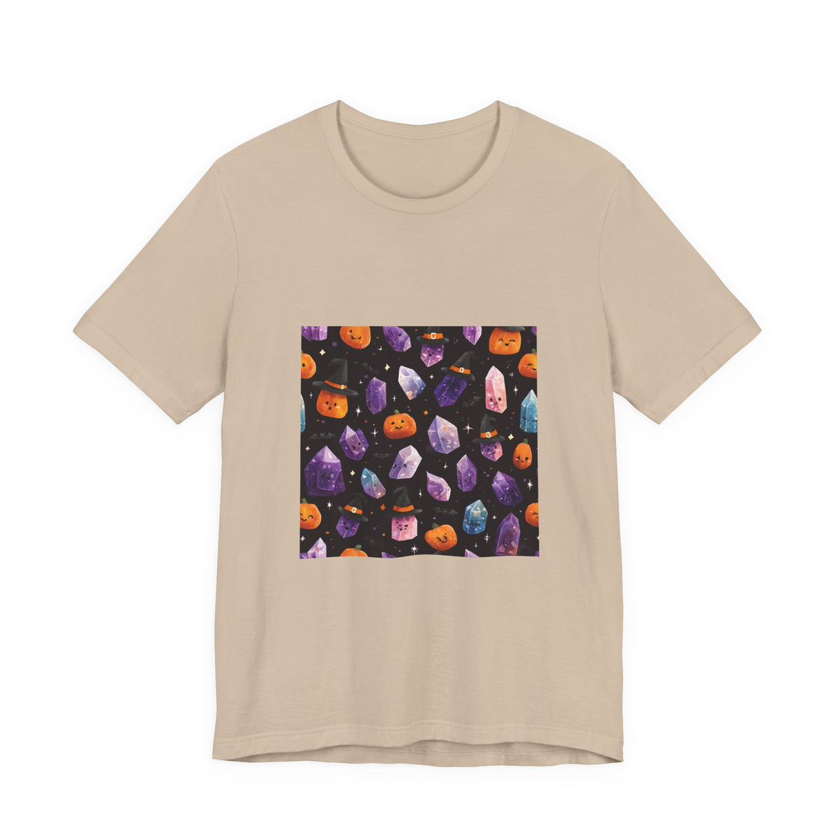 Halloween Crystal Party T-Shirt | Sandy Neutrals & Oranges