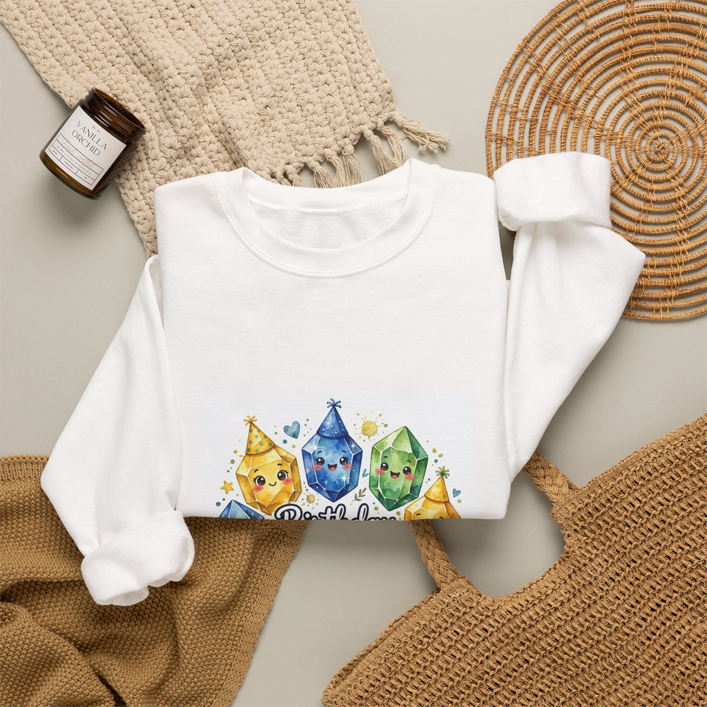 Birthday Boy Crystal Party Crewneck | Neutrals & Reds