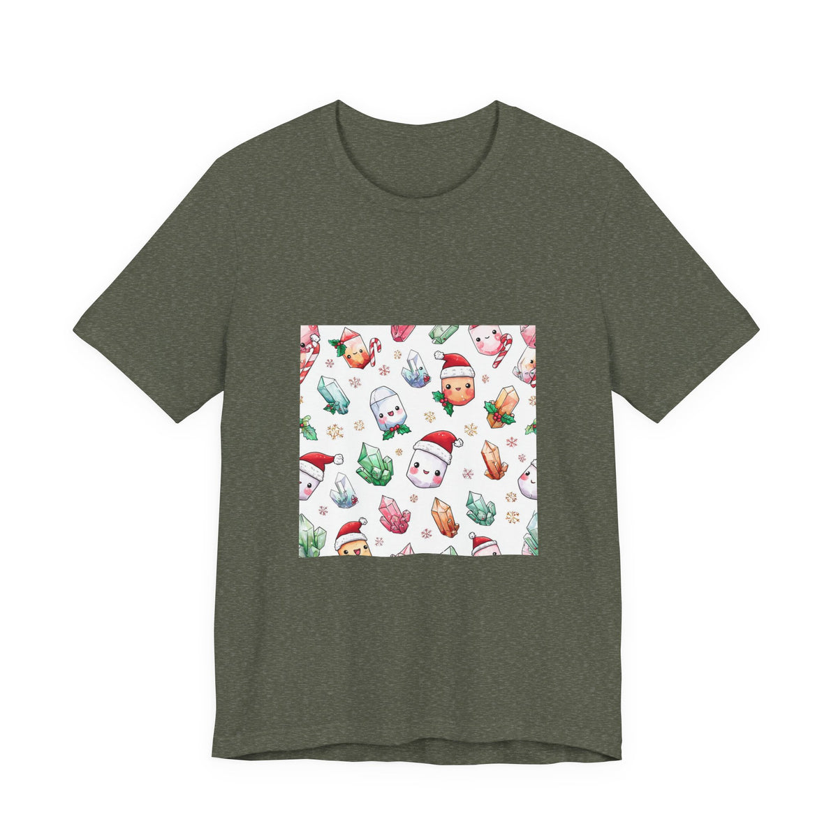 Pastel Christmas Crystal Friends T-Shirt | Greens