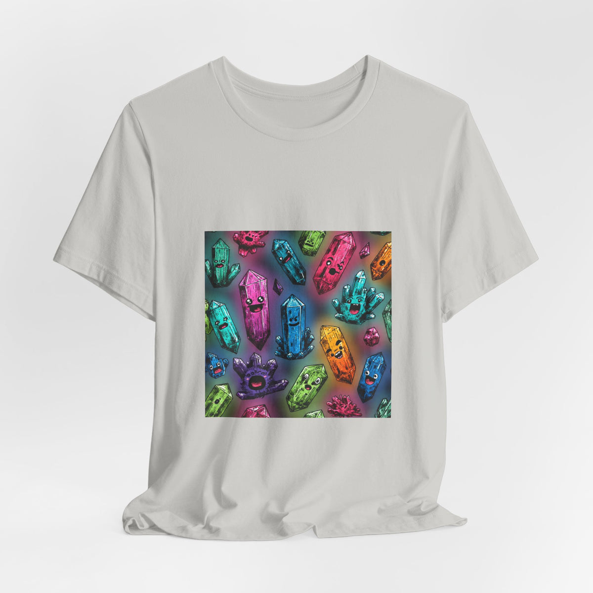 Colorful Crystal Characters T-Shirt | Light Neutrals