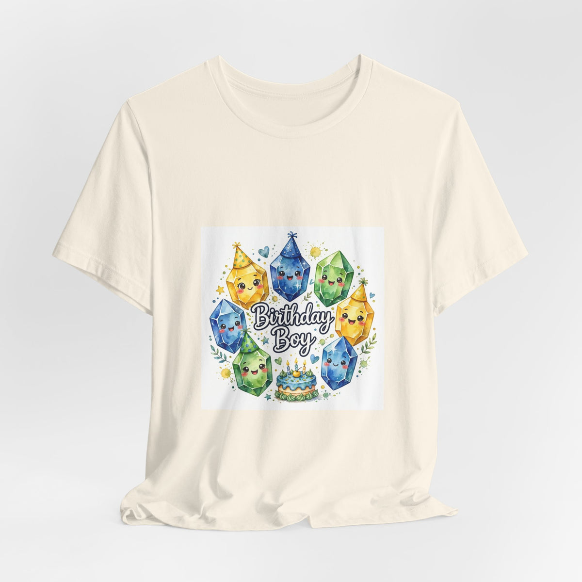 Birthday Boy Crystal Party T-Shirt | Sandy Neutrals & Oranges