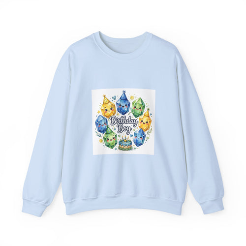 Birthday Boy Crystal Party Crewneck | Blues, Purples & Pinks